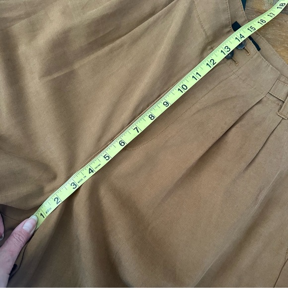 Madewell BR5188 Brown Trouser Wide Leg Pants Linen blend ladies 12 NWT - Picture 6 of 10